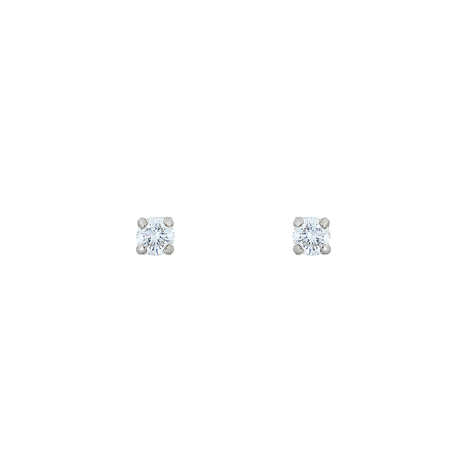 Серьги из золота 585 пробы c 2 бриллиантами