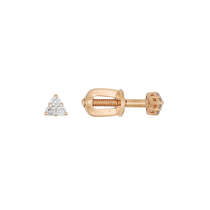 Серьги из золота 585 пробы c бриллиантами, Л 7101 8912 за 12000