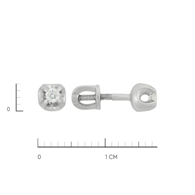 Серьги из золота 585 пробы с бриллиантами, Ц О007 3577 за 19900