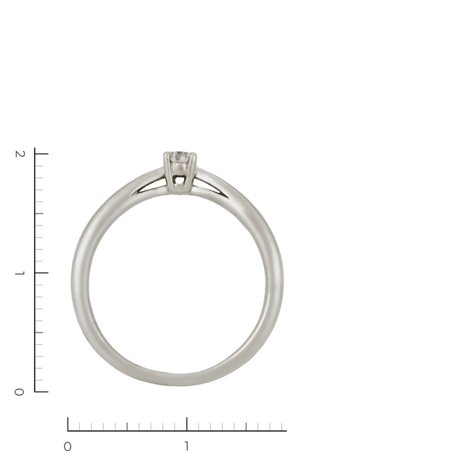 Кольцо из белого золота 585 пробы c 1 бриллиантом, Л 2316 0122 за 26800