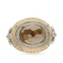 Кольцо из комбинированного золота 585 пробы c 76 упр. огр. бриллиантами и 1 раухтопазом 102741 фото 3