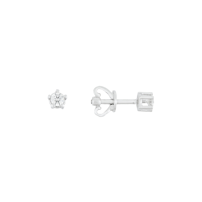 Серьги из золота 585 пробы c 2 бриллиантами