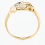 Кольцо из комбинированного золота 585 пробы c 5 бриллиантами Л54045483 фото 3