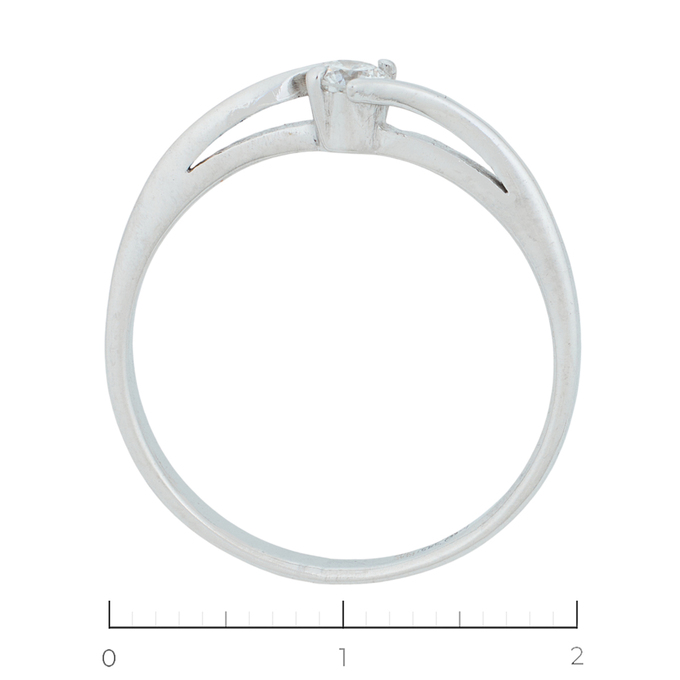 Кольцо из белого золота 585 пробы c 1 бриллиантом, Л 5103 8398 за 15540
