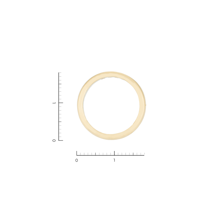 Кольцо обручальное из золота 750 пробы c 5 бриллиантами, Л 0805 1459 за 69200