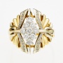 Кольцо из комбинированного золота 585 пробы c 41 бриллиантами Л11140509 фото 2