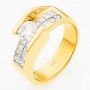 Кольцо из желтого золота 750 пробы c 21 бриллиантами Л16119132 фото 1