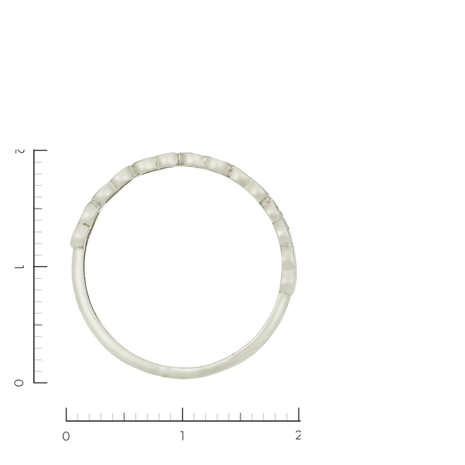 Кольцо из белого золота 585 пробы c 15 бриллиантами