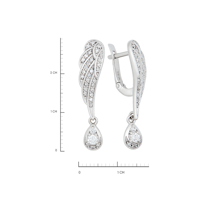 Серьги из золота 585 пробы c бриллиантами, К 0000 5187 за 50500