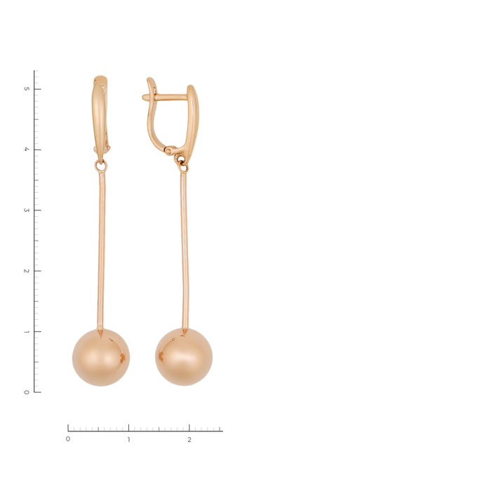 Серьги из красного золота 585 пробы