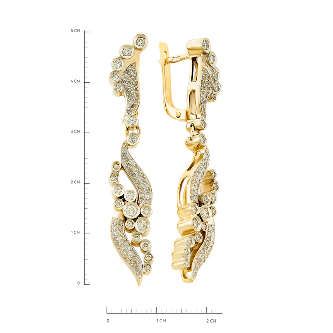 Серьги из золота 585 пробы c бриллиантами, Л 6001 8857 за 148320