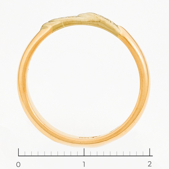Кольцо из комбинированного золота 585 пробы c 2 бриллиантами, Л60018505 за 14750