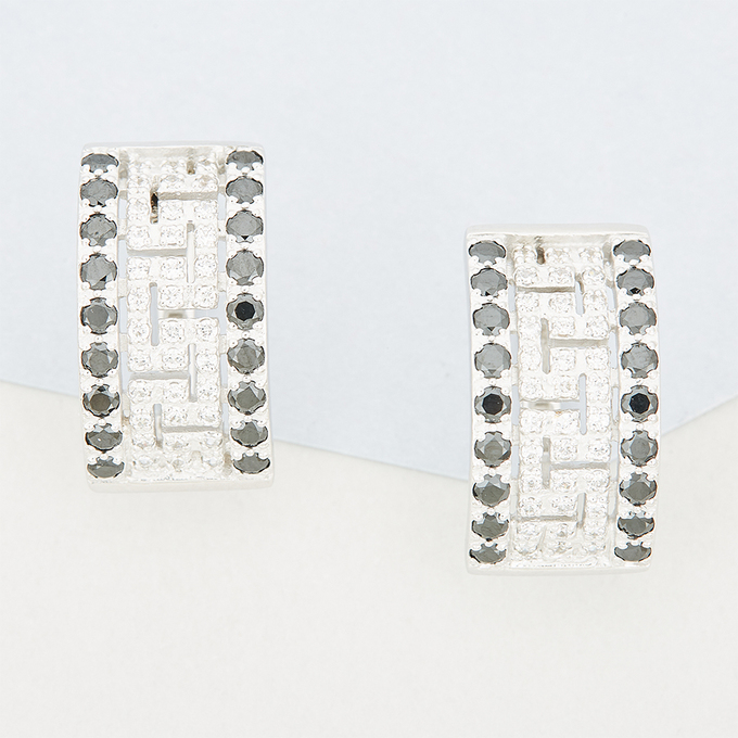 Серьги из золота 585 пробы c фианитами