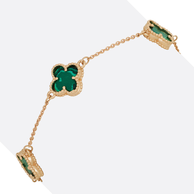 Браслет из золота 585 пробы c синтетическими камнями