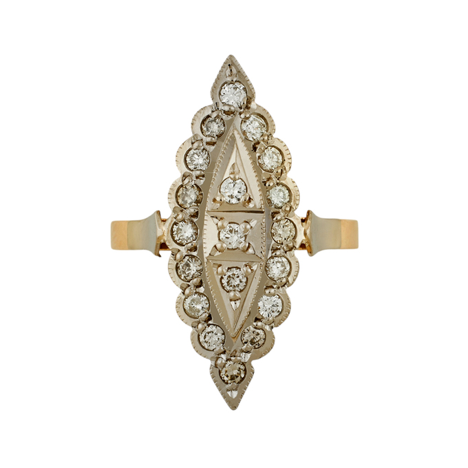 Кольцо из золота 585 пробы c бриллиантами, Л 4706 1125 за 67600