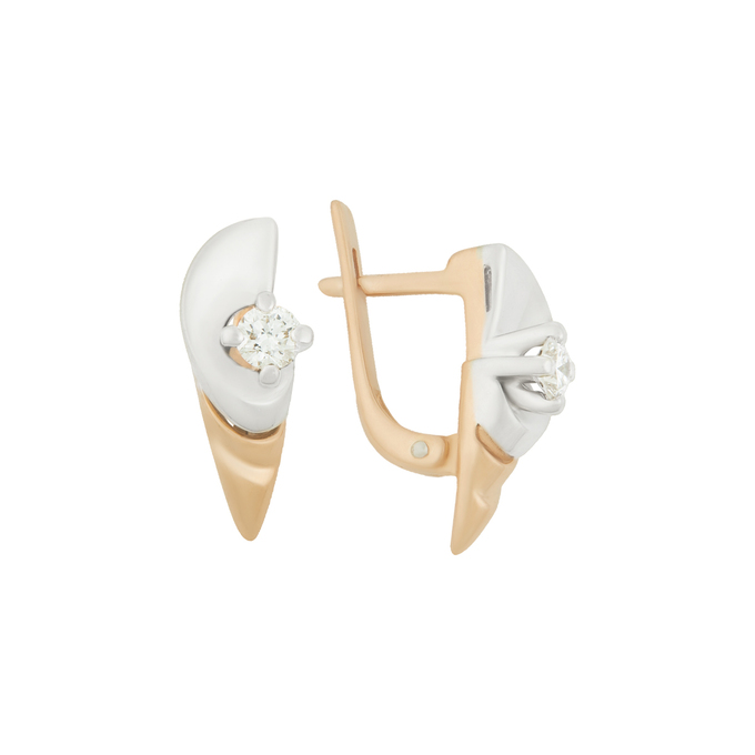 Серьги из золота 585 пробы c бриллиантами, Ц О007 0647 за 82500