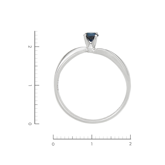 Кольцо из белого золота 585 пробы c 1 сапфиром, Л05131956 за 14940