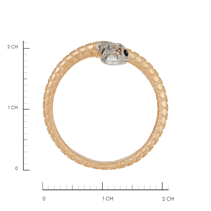 Кольцо из золота 585 пробы c фианитами, Л 4507 9075 за 44400