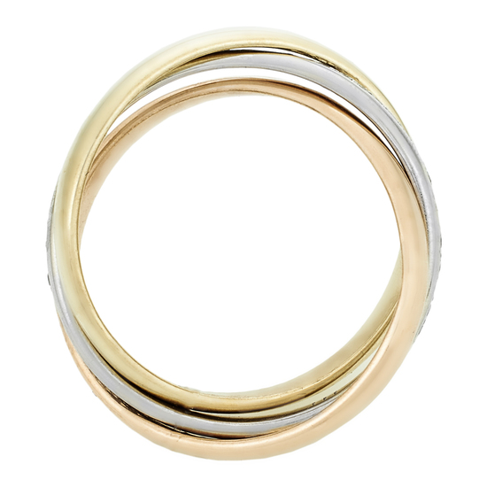 Кольцо из комбинированного золота 585 пробы c 55 бриллиантами, Л12077835 за 39900