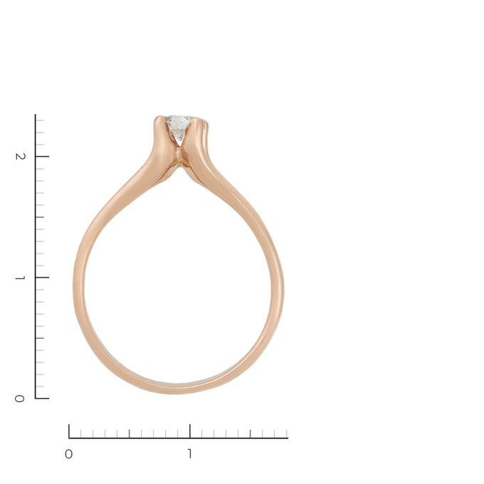 Кольцо из золота 585 пробы c 1 бриллиантом, Л 4709 3564 за 36720