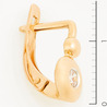 Серьги из красного золота 585 пробы c фианитами