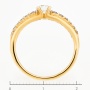Кольцо из желтого золота 585 пробы c 13 бриллиантами Л61007166 фото 4