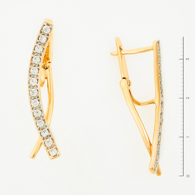 Серьги из золота 585 пробы c фианитами, Л 5803 6069 за 44720