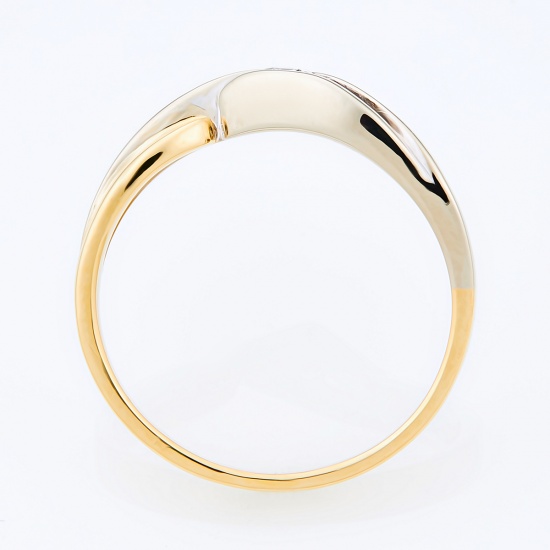 Кольцо из комбинированного золота 750 пробы c 1 бриллиантом, Л11139023 за 18865