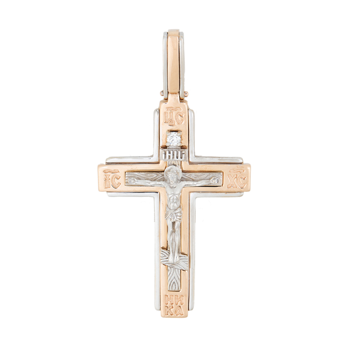 Подвеска из золота 585 пробы c бриллиантом