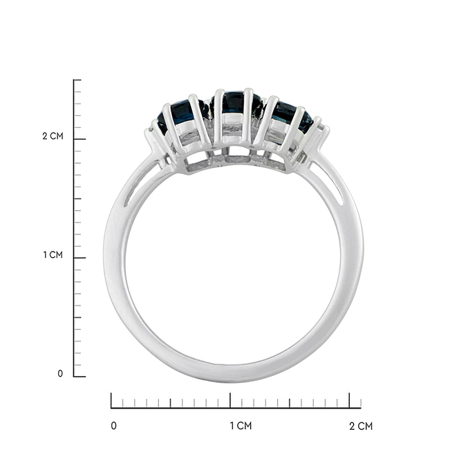 Кольцо из золота 585 пробы c сапфирами и бриллиантами, Л 2812 2031 за 51200