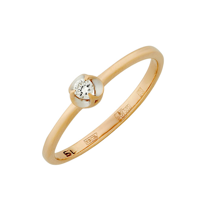 Кольцо из золота 585 пробы c бриллиантом, Л 2812 3354 за 14700