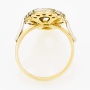 Кольцо из комбинированного золота 750 пробы c 2 фианитами и 27 бриллиантами Л73000420 фото 3