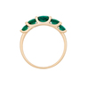 Кольцо из золота 585 пробы c синтетическими изумрудами