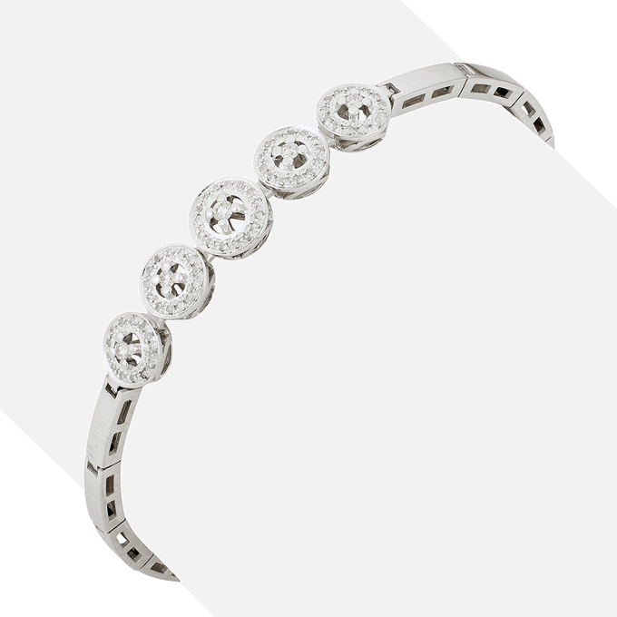 Браслет из золота 585 пробы c бриллиантами, Л 4710 0519 за 99120