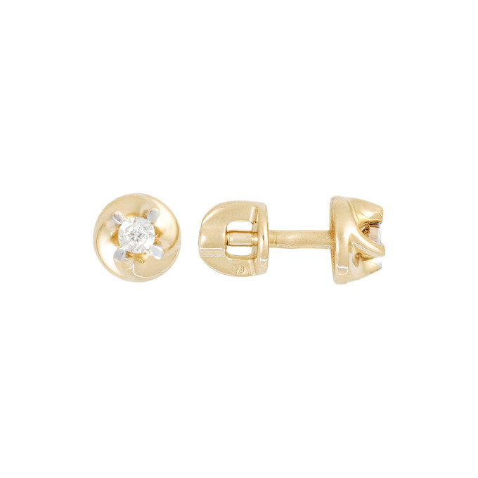 Серьги из золота 585 пробы с бриллиантами, Л 0911 6451 за 24800