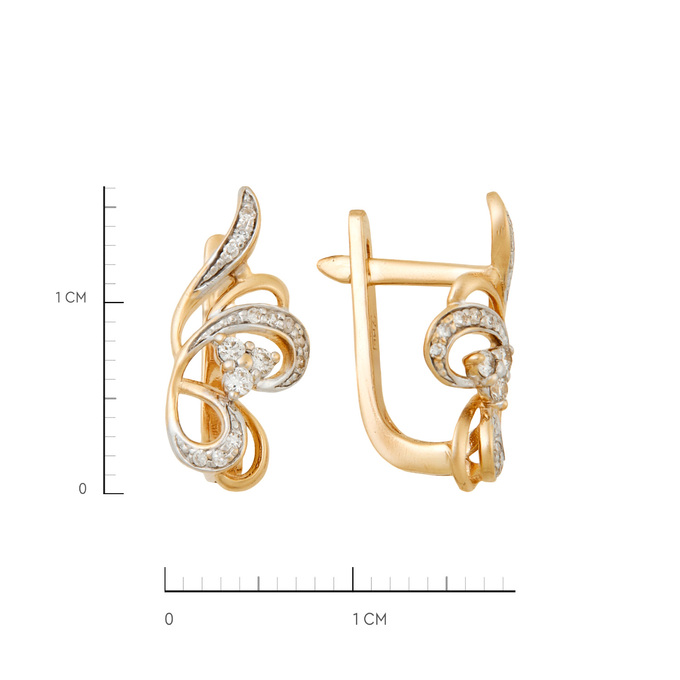 Серьги из золота 585 пробы с бриллиантами, Л 4710 8967 за 26800