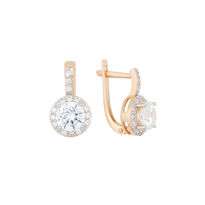 Серьги из золота 585 пробы c фианитами, К 0000 3416 за 36500