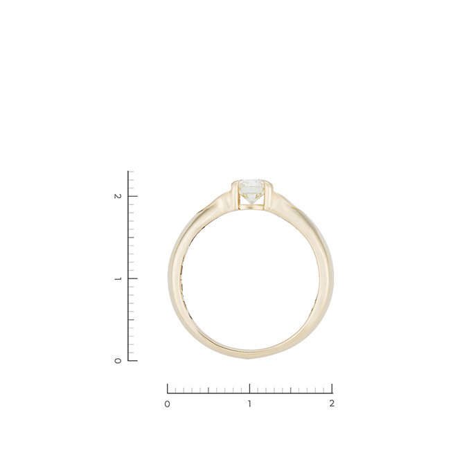 Кольцо из золота 585 пробы c 1 бриллиантом, Л 4709 8036 за 92000