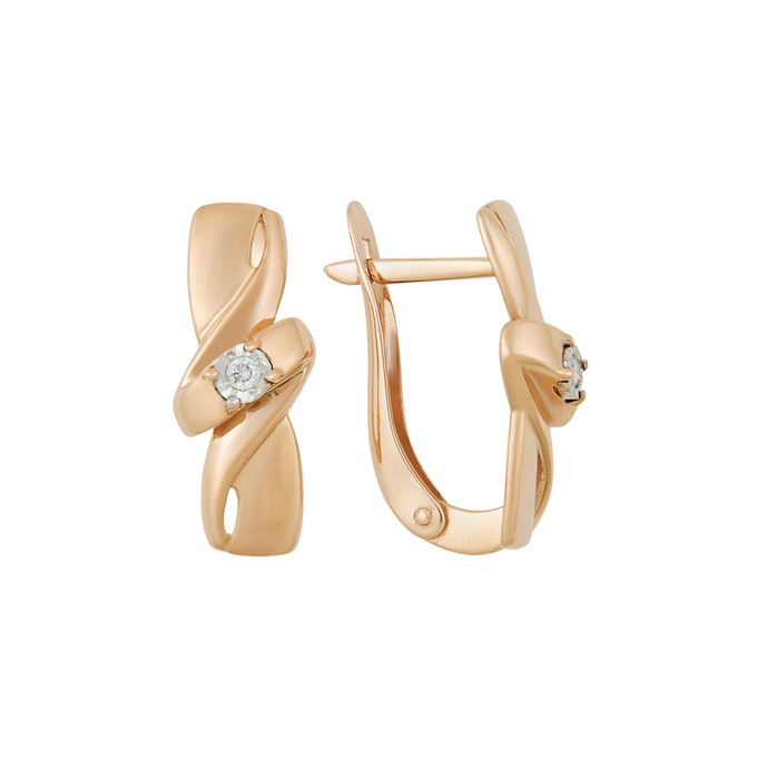 Серьги из золота 585 пробы c бриллиантами, К 0000 5210 за 41400