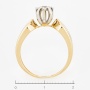 Кольцо из комбинированного золота 585 пробы c 1 бриллиантом Л66010939 фото 4