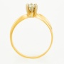 Кольцо из комбинированного золота 585 пробы c 1 бриллиантом Л06113344 фото 3