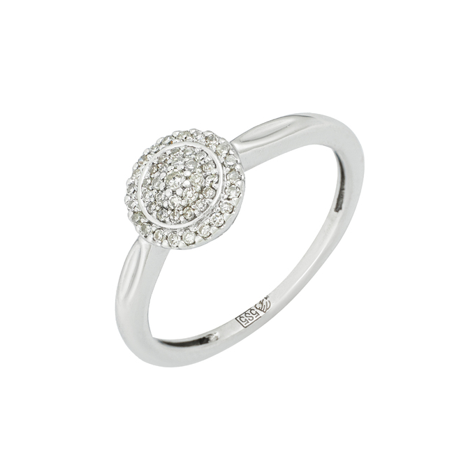 Кольцо из золота 585 пробы c бриллиантами