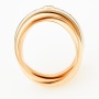 Кольцо из комбинированного золота 585 пробы c 5 бриллиантами Л18006322 фото 3