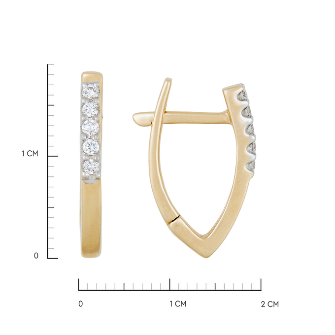 Серьги из золота 585 пробы c бриллиантами, Л 2811 1660 за 26000