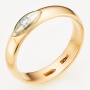 Кольцо из комбинированного золота 583 пробы c 1 бриллиантом Л54043360 фото 1