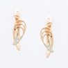 Серьги из золота 585 пробы c фианитами