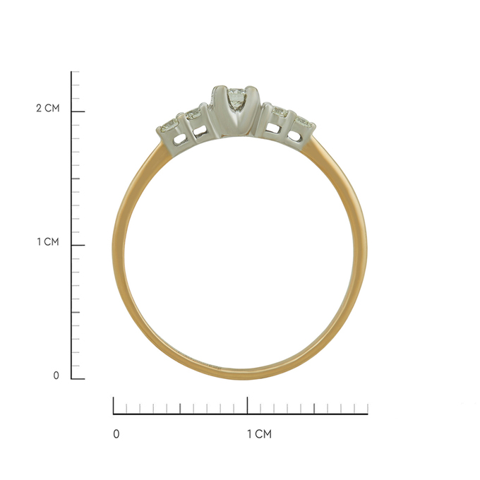 Кольцо из золота 585 пробы c бриллиантами, Л 4710 6411 за 23200