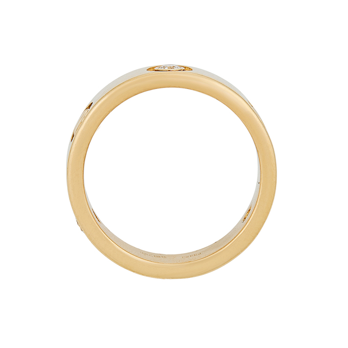 Кольцо обручальное из золота 750 пробы c бриллиантами, Л 4107 4231 за 85000