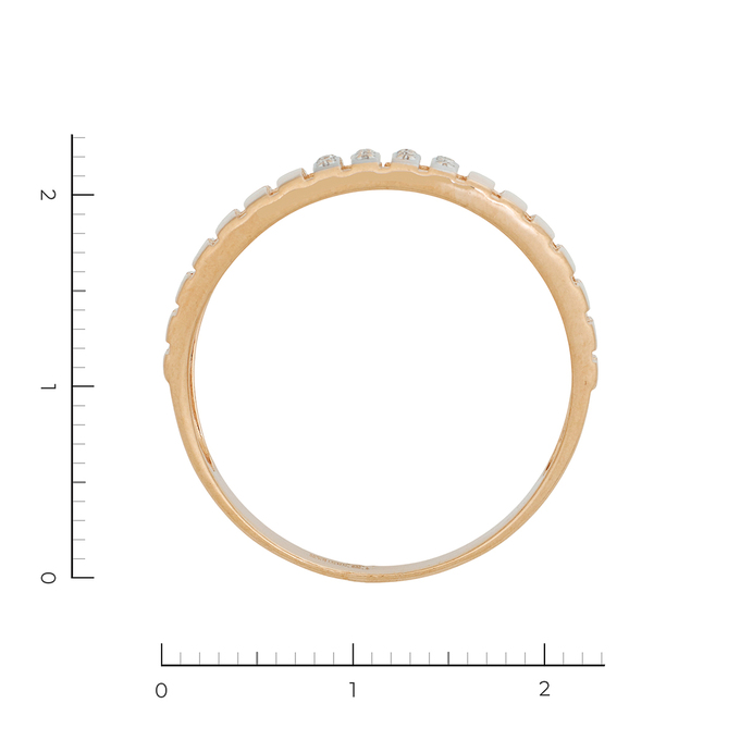 Кольцо из золота 585 пробы c 20 бриллиантами, Л 2211 9731 за 29520