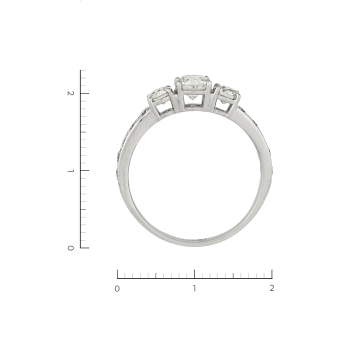Кольцо из белого золота 750 пробы c 13 бриллиантами, Л 2808 8856 за 249000